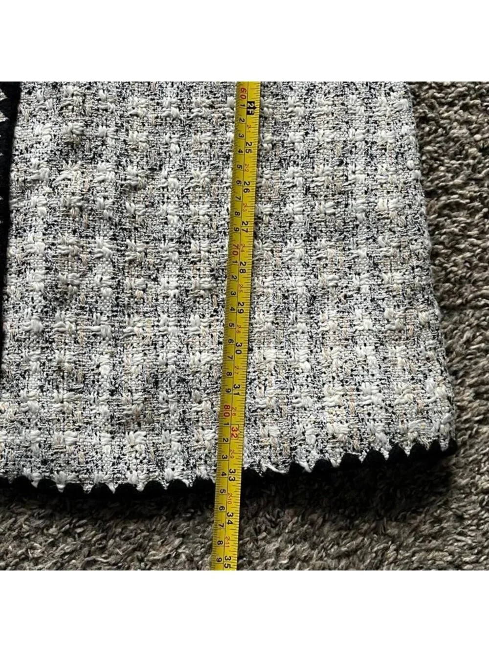 NWT Pomander Place Tuckernuck Josephine Black Gray Med Tweed Dress Elegant Chic - Picture 8 of 8